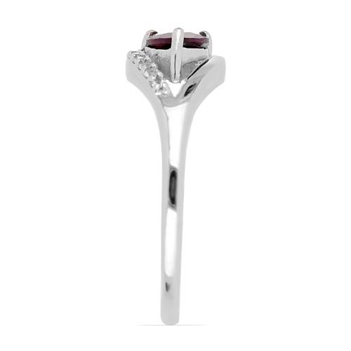 BUY 925 SILVER NATURAL RHODOLITE GEMSTONE CLASSIC RING